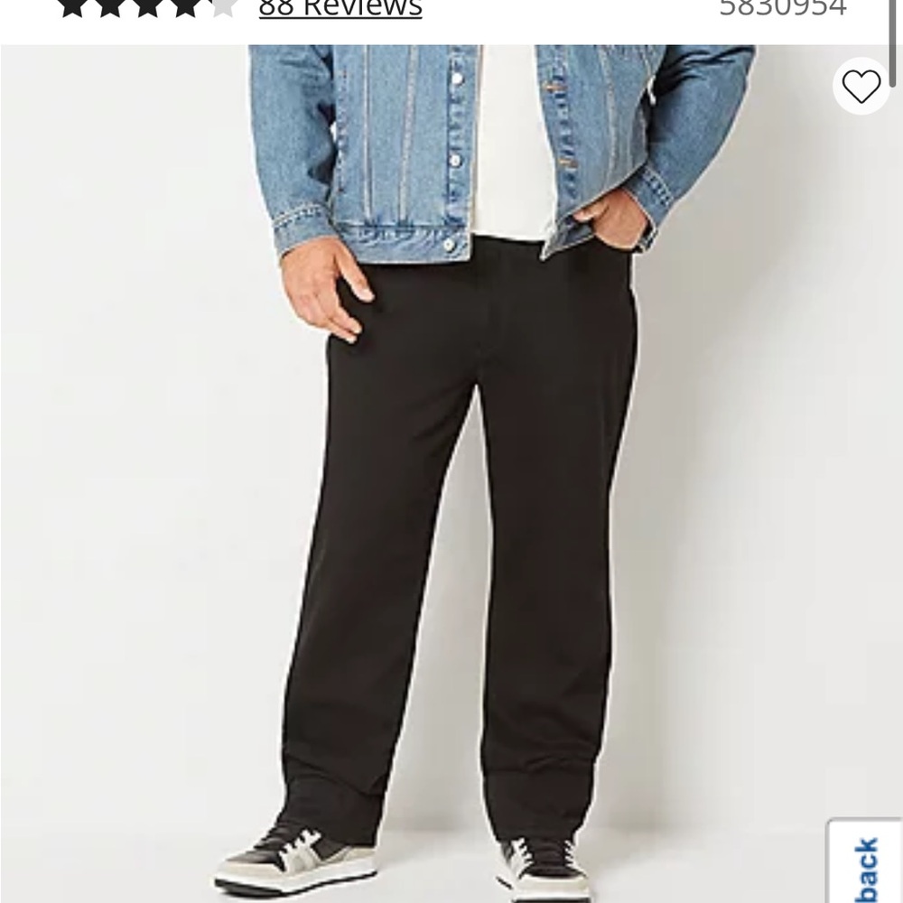 40X 34 Brand NEW!!! Arizona Jean Company Black Denim Pants